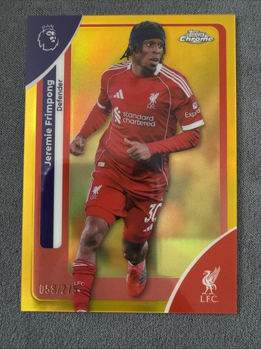 Jeremie Frimpong 2025 Topps Chrome Yellow Gold /275