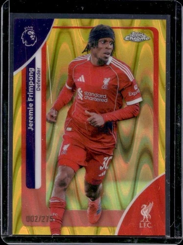 Jeremie Frimpong 2026 Topps Chrome Yellow RayWave Refractor /275