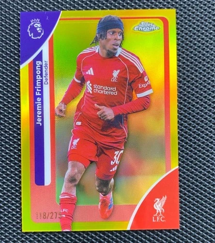 Jeremie Frimpong 2025 Topps Chrome Yellow Refractor /275