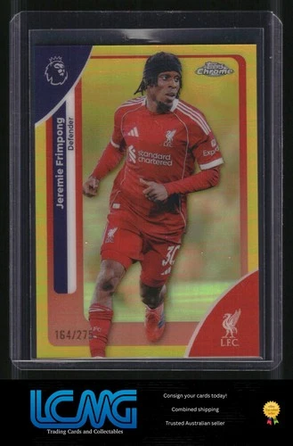 Jeremie Frimpong 2025 Topps Chrome Yellow Refractor /275