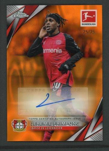 Jeremie Frimpong 2025 Topps Cromo Bundesliga Lava Naranja /25