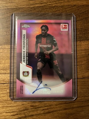 Jeremie Frimpong 2023 Topps Cromo Bundesliga Rosa Refractor /75