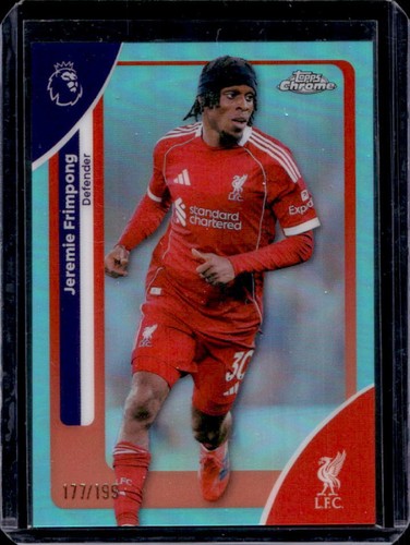 Jeremie Frimpong 2026 Topps Cromo Premier League Aqua Refractor /199