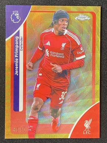 Jeremie Frimpong 2025 Topps Cromo Premier League Onda Dorada /50