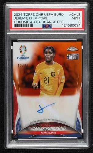 Jeremie Frimpong 2024 Panini Cromo UEFA Euro Arancione Rifrattore /25