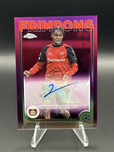 Jeremie Frimpong 2024 Topps Cromo UEFA Magenta Refractor /75