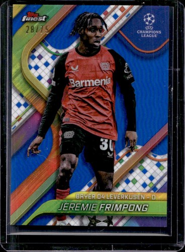 Jeremie Frimpong 2024 Topps Finest Blue Refractor /75
