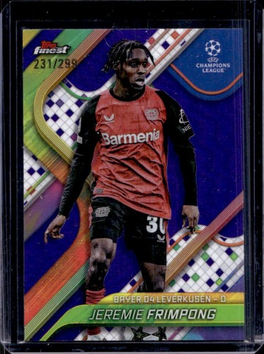 Jeremie Frimpong 2024 Topps Finest Purple Refractor /299