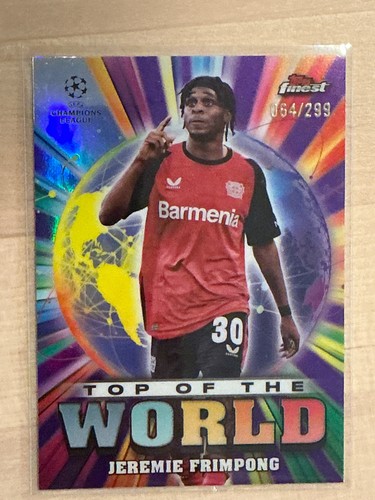 Jeremie Frimpong 2025 Panini Finest RayWave Refractor /299