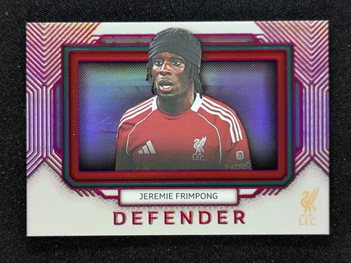 Jeremie Frimpong 2025 Futera Liverpool Platinum Purple /40