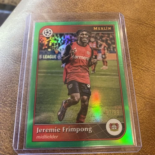 Jeremie Frimpong 2025 Topps Merlin Chrome Green /99
