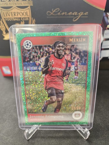 Jeremie Frimpong 2024 Topps Merlin Chrome Green Refractor /99