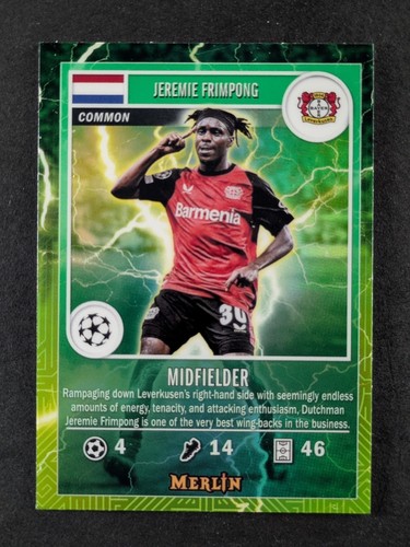 Jeremie Frimpong 2024 Topps Merlin Chrome MG-11