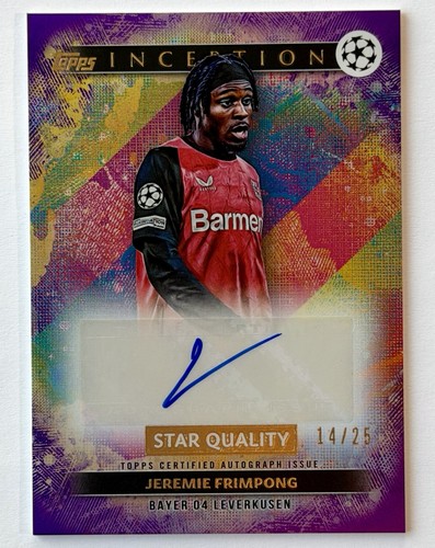 Jeremie Frimpong 2024 Topps Merlin Inception Purple /25