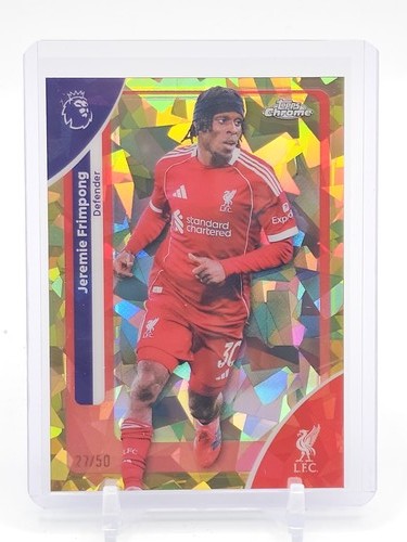 Jeremie Frimpong 2025 Topps Chrome Sapphire Premier League Gold Q2723/50