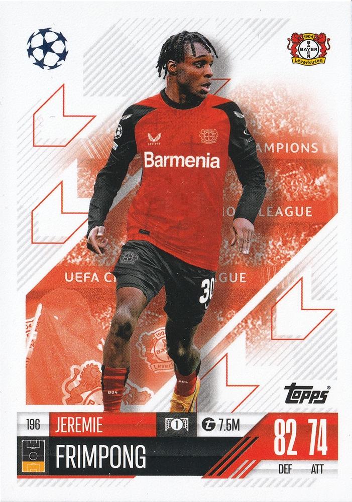 Jeremie Frimpong 2024 Topps Match Attax UEFA Club Competitions