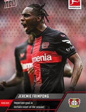 Jeremie Frimpong 2023 Topps Now Bundesliga English