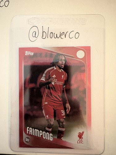Jeremie Frimpong 2025 Topps UCC Red Refractor /5