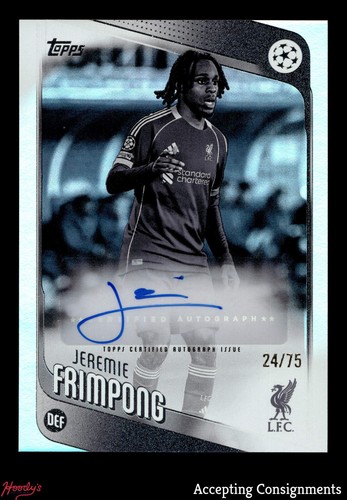 Jeremie Frimpong 2025 Topps UEFA Club Competition Black White Foil /75