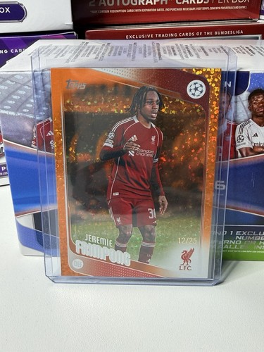 Jeremie Frimpong 2025 Topps UEFA Club Competitions Orange Raindrops /25
