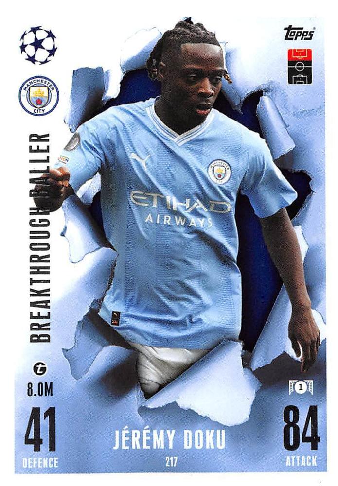Jeremy Doku 2023 Topps Match Attax UEFA Club Competitions Extra