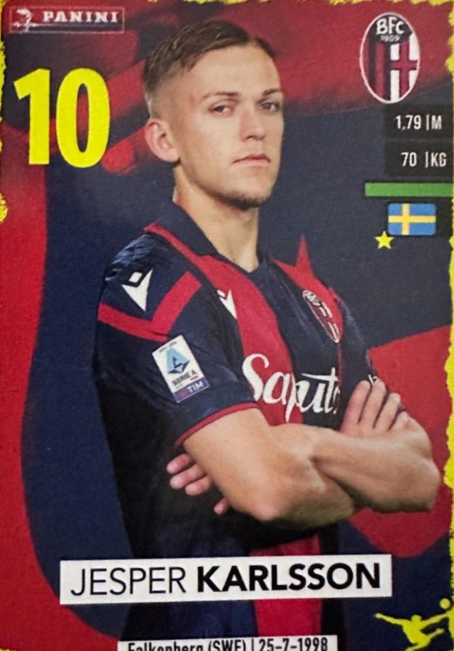 Jesper Karlsson 2023 Panini Calciatori Stickers