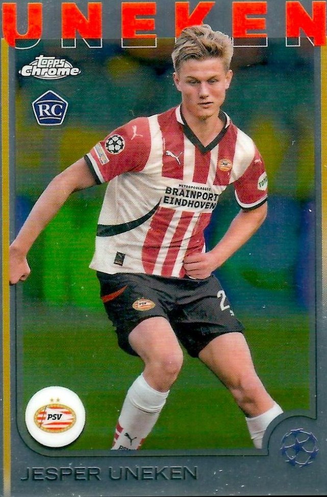 Jesper Uneken 2024 Topps Chrome UEFA Club Competitions