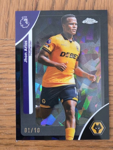 Jhon Arias 2026 Topps Chrome Premier League Black Sapphire /10