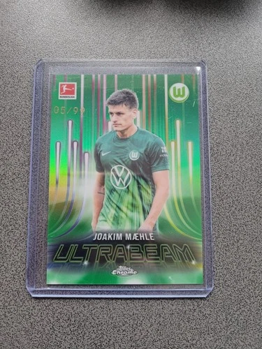 Joakim Mæhle 2025 Topps Bundesliga Chrome Ultrabeam Green /99