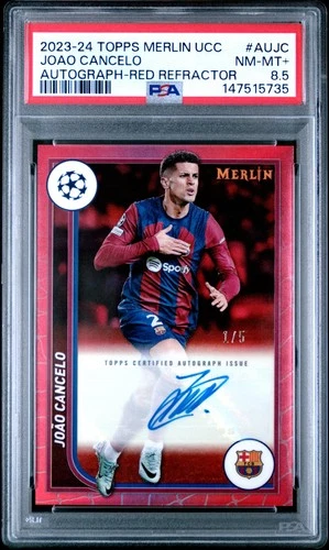 Joao Cancelo 2023 Topps Chrome Merlin Red Refractor /5