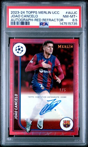 Joao Cancelo 2023 Topps Chrome Merlin Rosso Rifrattore /5