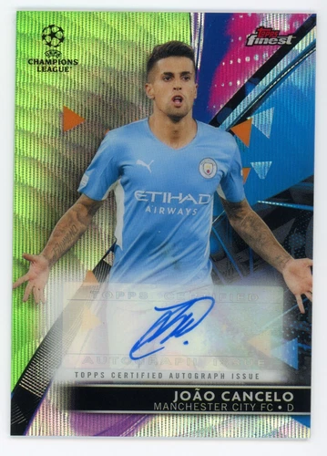 Joao Cancelo 2021 Topps Finest Green Wave /99