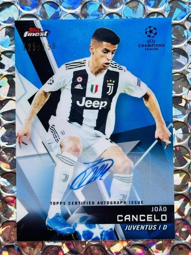 Joao Cancelo 2017 Topps Finest Neon Blue Refractor /150