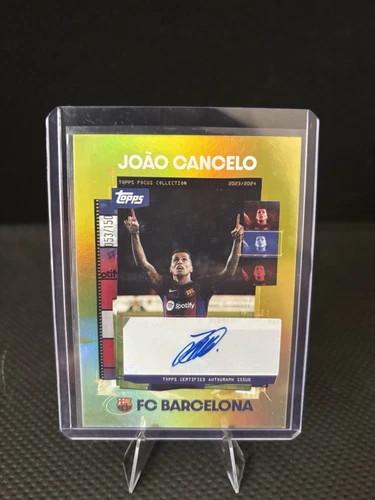 Joao Cancelo 2023 Topps Focus Yellow Foil /150