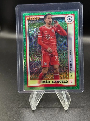 Joao Cancelo 2022 Panini Merlin Chrome Green Mojo Refractor /99