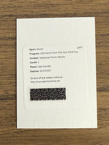 Joao Cancelo 2025 Panini Prizm FIFA World Cup Prizm Velocity