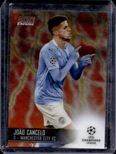 Joao Cancelo 2020 Panini Stadium Club Chrome Orange/Yellow Electric Wave