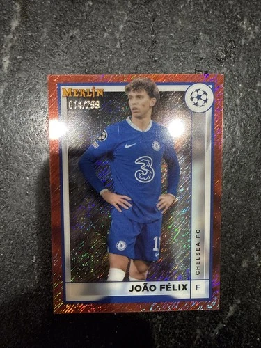 Joao Felix 2023 Topps Chrome Merlin UEFA Rose Gold Shimmer Refractor /299