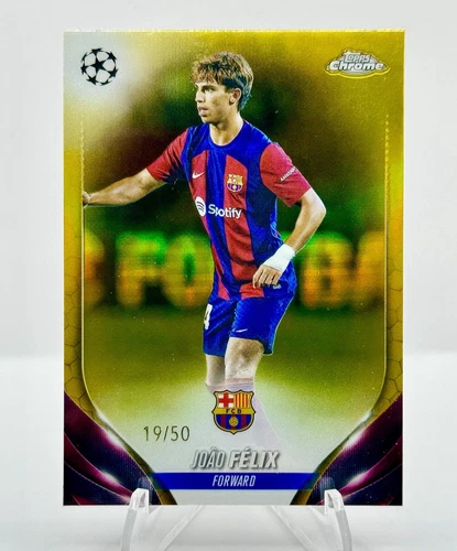 Joao Felix 2023 Topps Chrome UEFA Gold Refractor /50