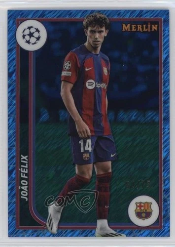 Joao Felix 2023 Panini Merlin Chrome Blue Shimmer /75