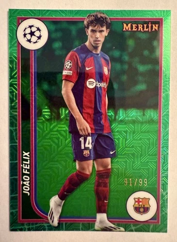 Joao Felix 2024 Topps Merlin Chrome Green Mojo Refractor /99