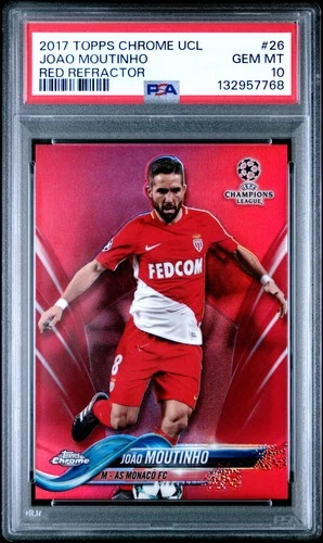 Joao Moutinho 2017 Topps Cromo Champions League Red Refractor 3/10