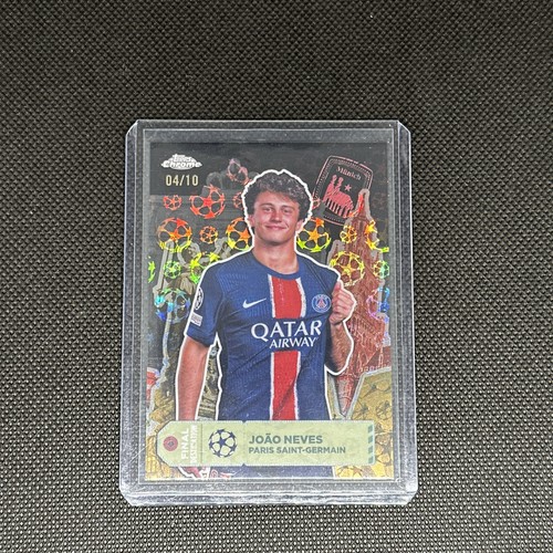 Joao Neves 2024 Topps Chrome Black Logofractor /10