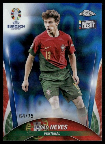 Joao Neves 2024 Topps Chrome Blue Lava Refractor /75