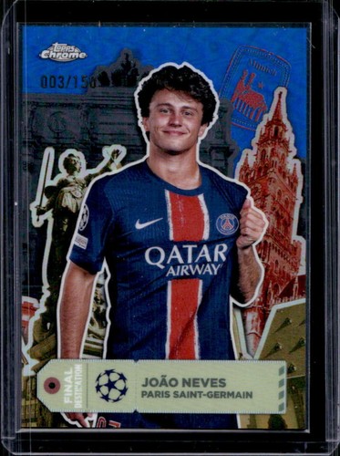 Joao Neves 2024 Topps Chrome Blue Refractor /150