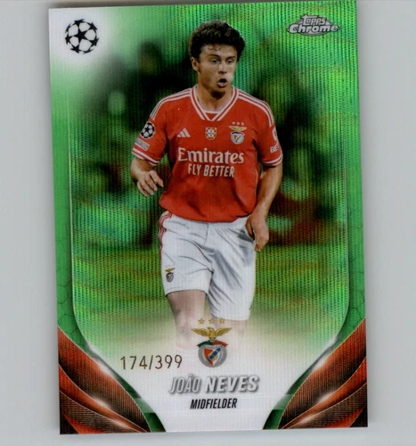 Joao Neves 2023 Topps Chrome Neon Green Wave /399