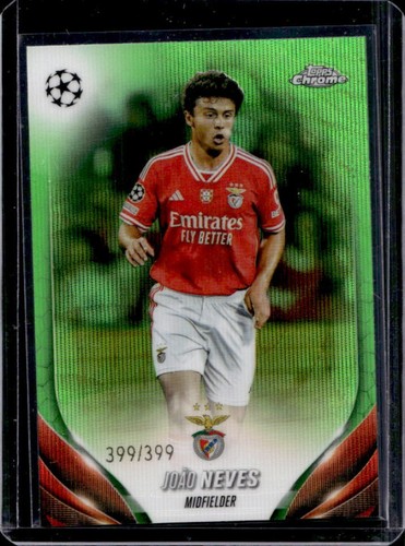 Joao Neves 2023 Topps Chrome Neon Green Wave Refractor /399