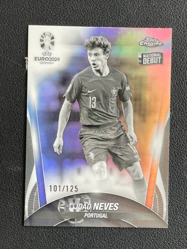 Joao Neves 2024 Topps Chrome Nero Bianco Rifrattore /125