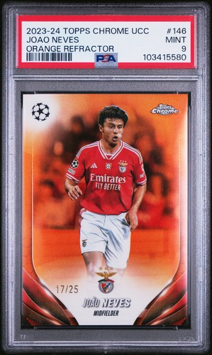 Joao Neves 2023 Topps Chrome Orange Refractor /25