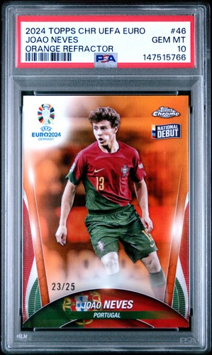 Joao Neves 2024 Topps Chrome Orange Refractor /25
